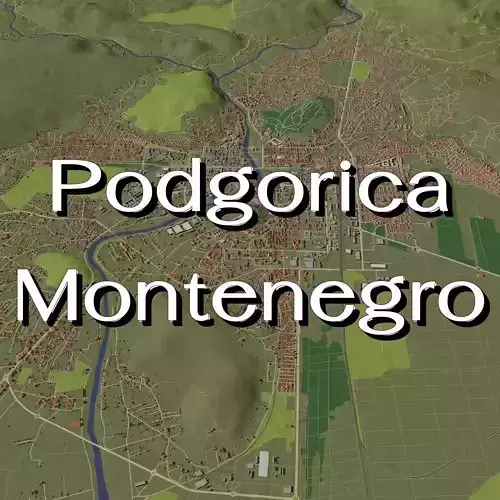 Podgorica Montenegro - city and urban 3D model