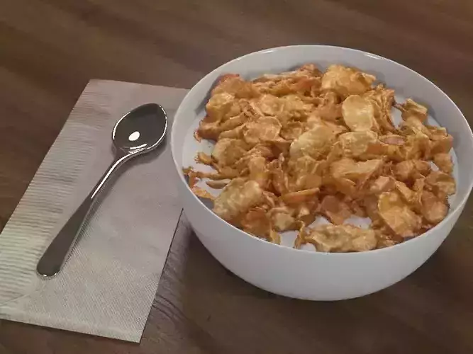 Cereals Flakes Low-poly 3D model
