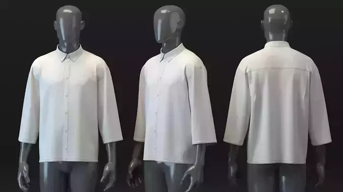 Quarter Sleeve Boxy Shirt