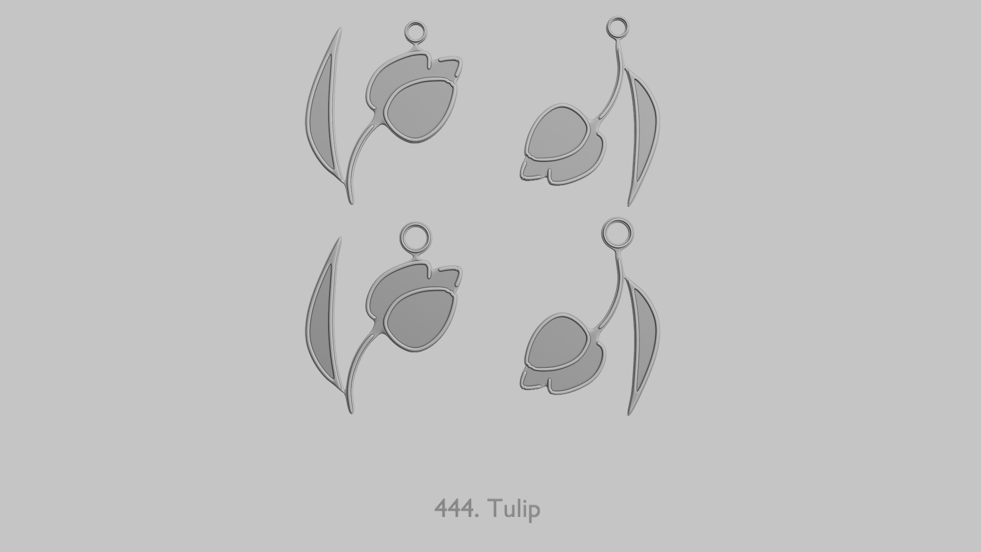 Spring Bloom STL Pendant Collection 3D print model_24