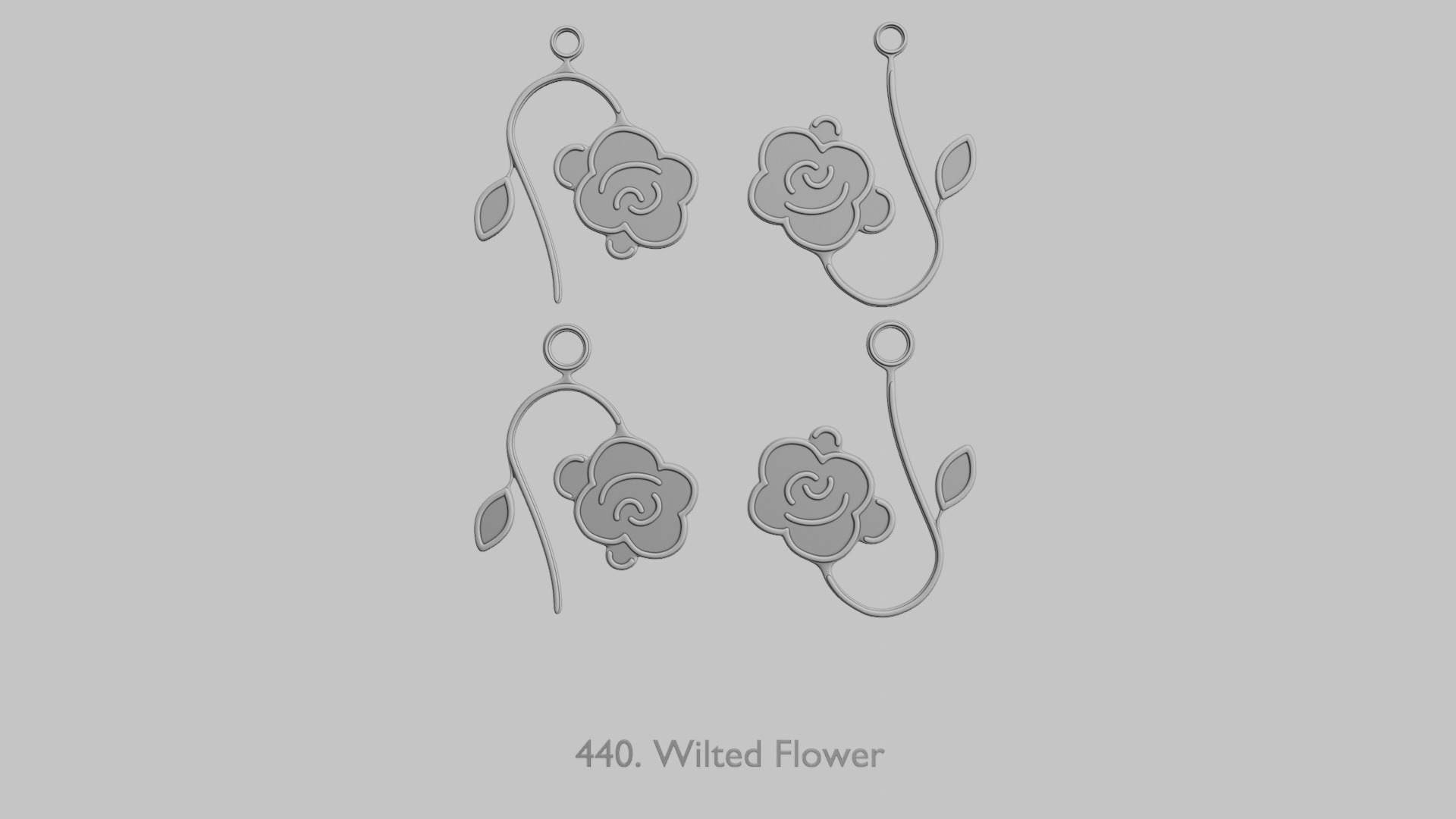 Spring Bloom STL Pendant Collection 3D print model_26