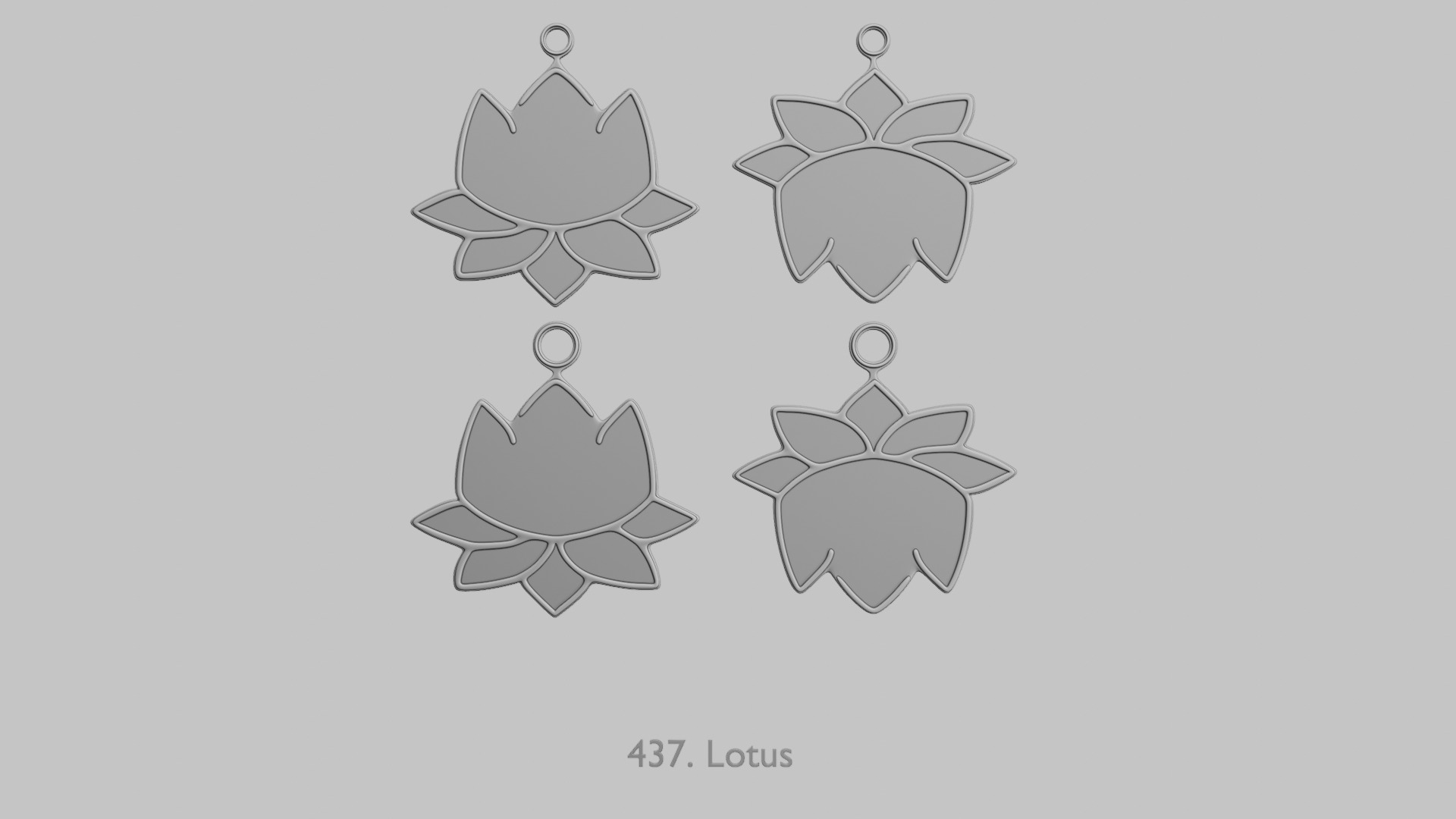 Spring Bloom STL Pendant Collection 3D print model_17