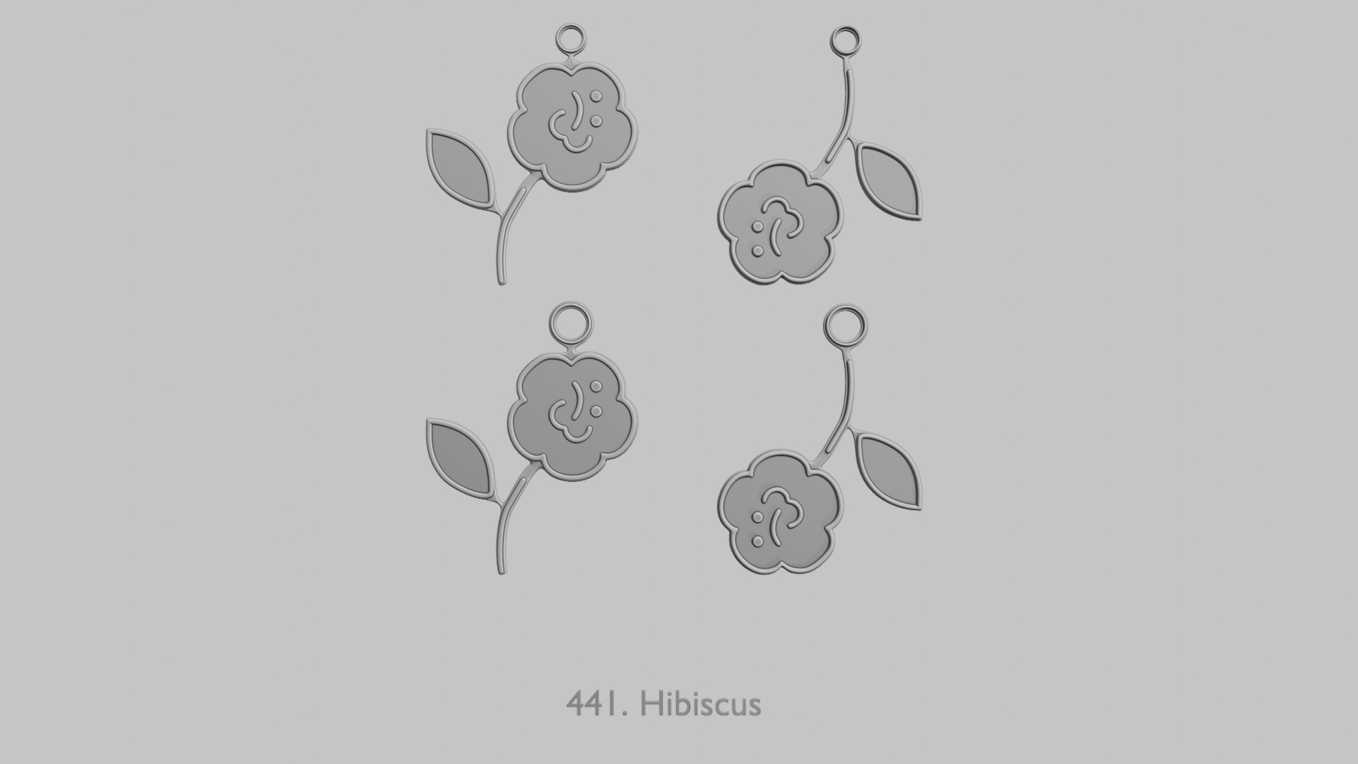 Spring Bloom STL Pendant Collection 3D print model_14