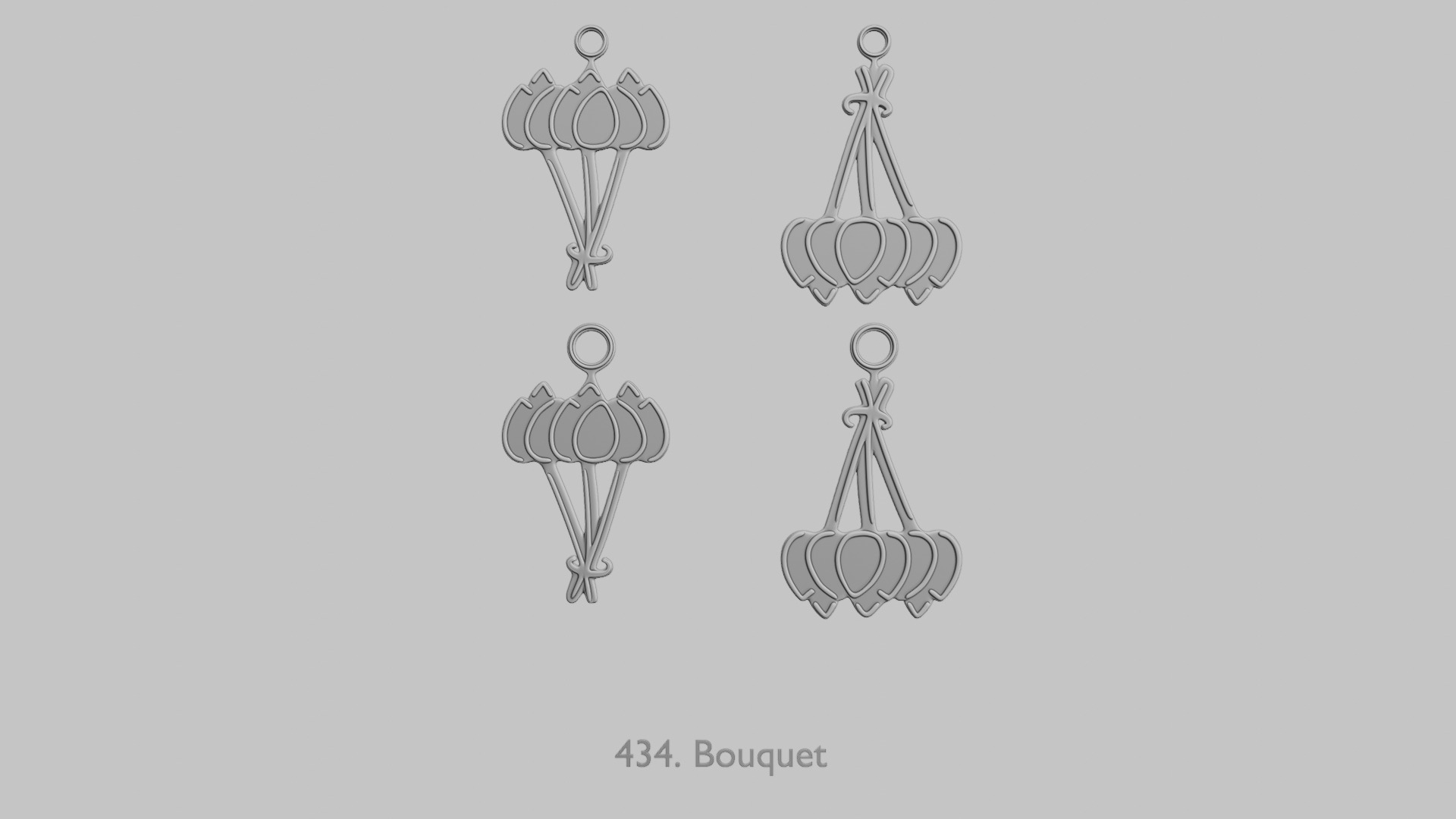 Spring Bloom STL Pendant Collection 3D print model_9