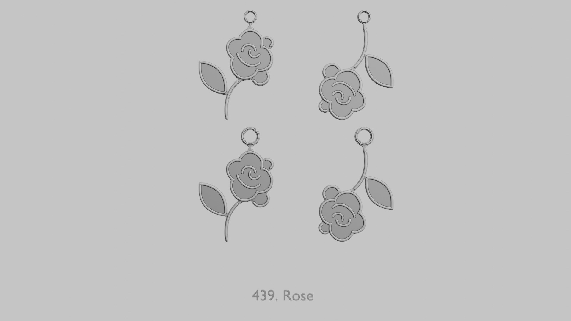 Spring Bloom STL Pendant Collection 3D print model_8