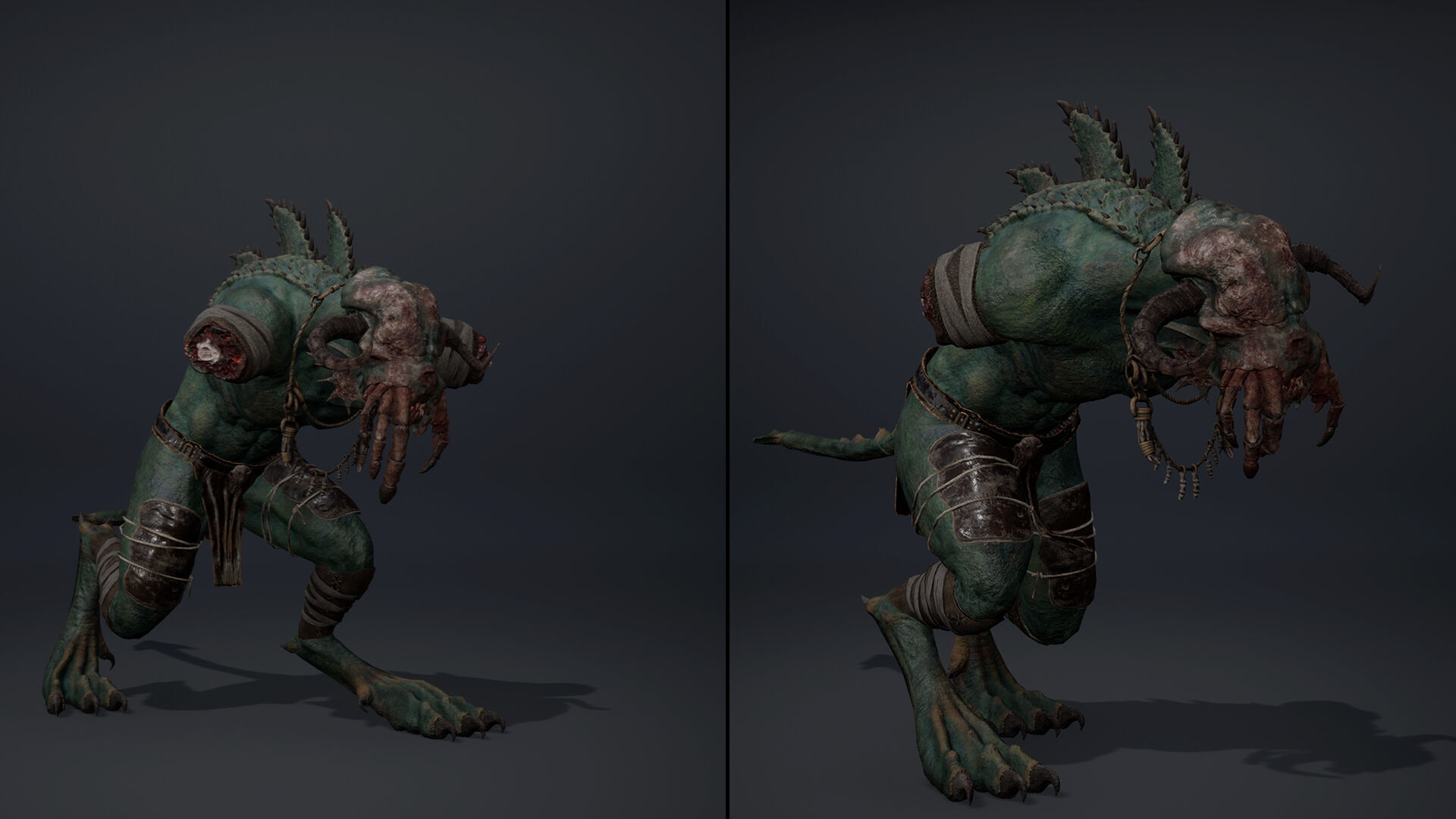 Obsidianmoon NoArms Brutal Low-poly 3D model_9