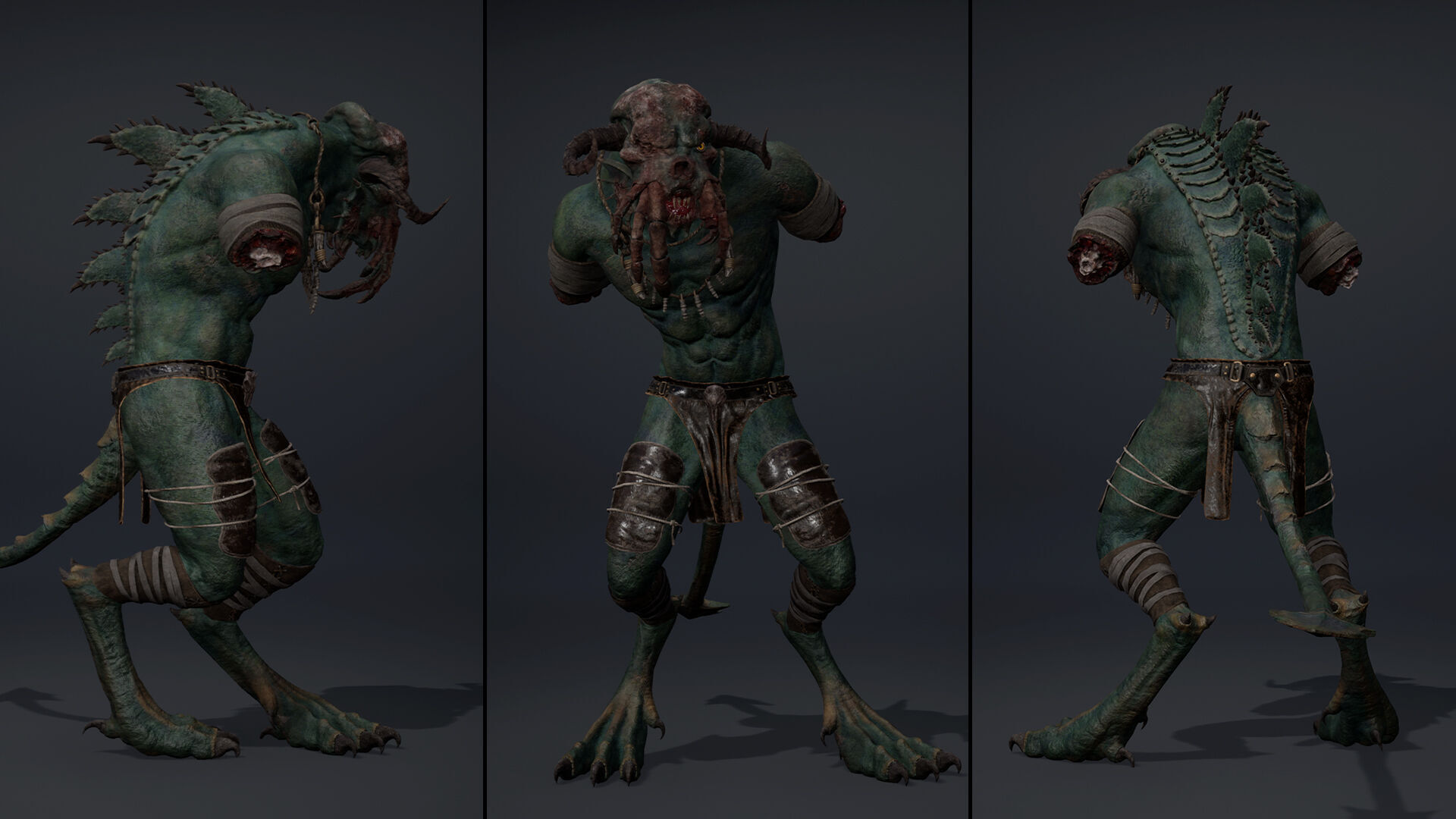 Obsidianmoon NoArms Brutal Low-poly 3D model_6