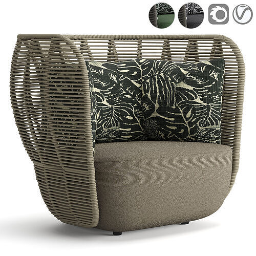 Bay Outdoor Armchair V1 3D model