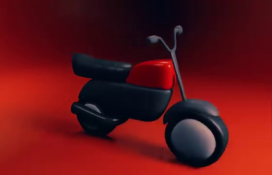 Bike low poly 3d model Low-poly 3D model_2