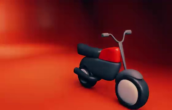 Bike low poly 3d model Low-poly 3D model_5