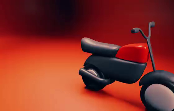 Bike low poly 3d model Low-poly 3D model_4