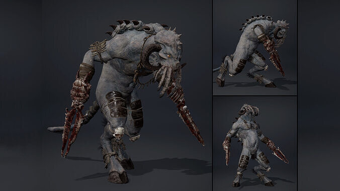 Obsidianmoon Fatty Brutal Low-poly 3D model