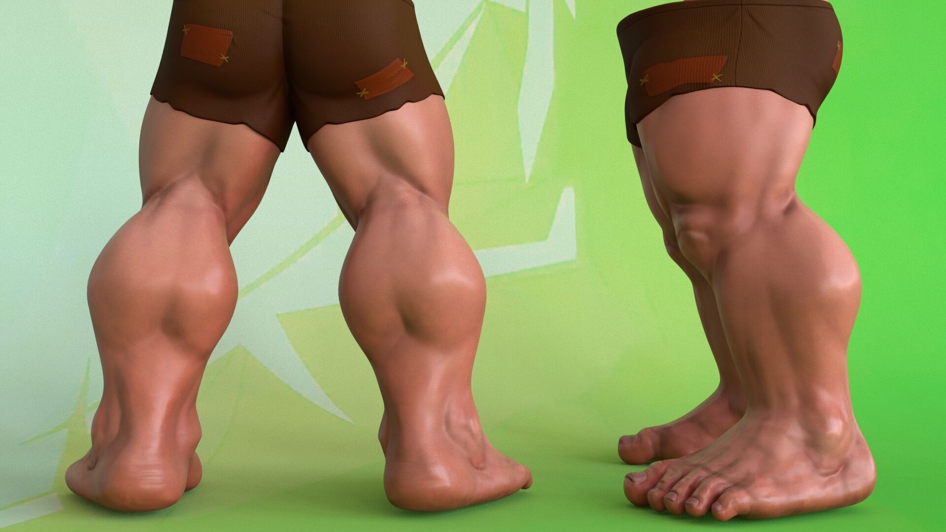 Stylized Huge Giant Man Anatomy Game Films Low-poly 3D model_14