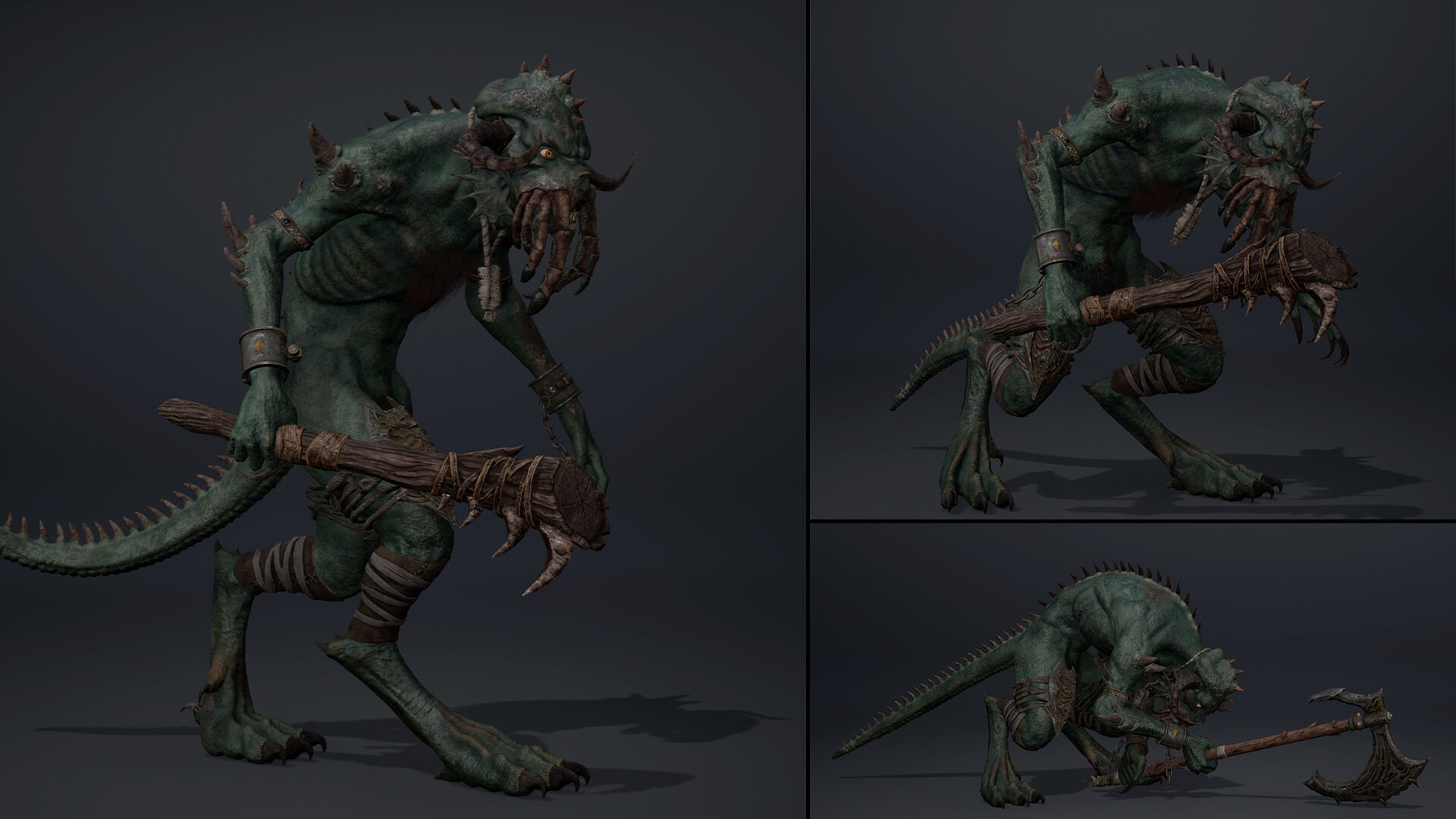 Obsidianmoon Spicky Low-poly 3D model_7