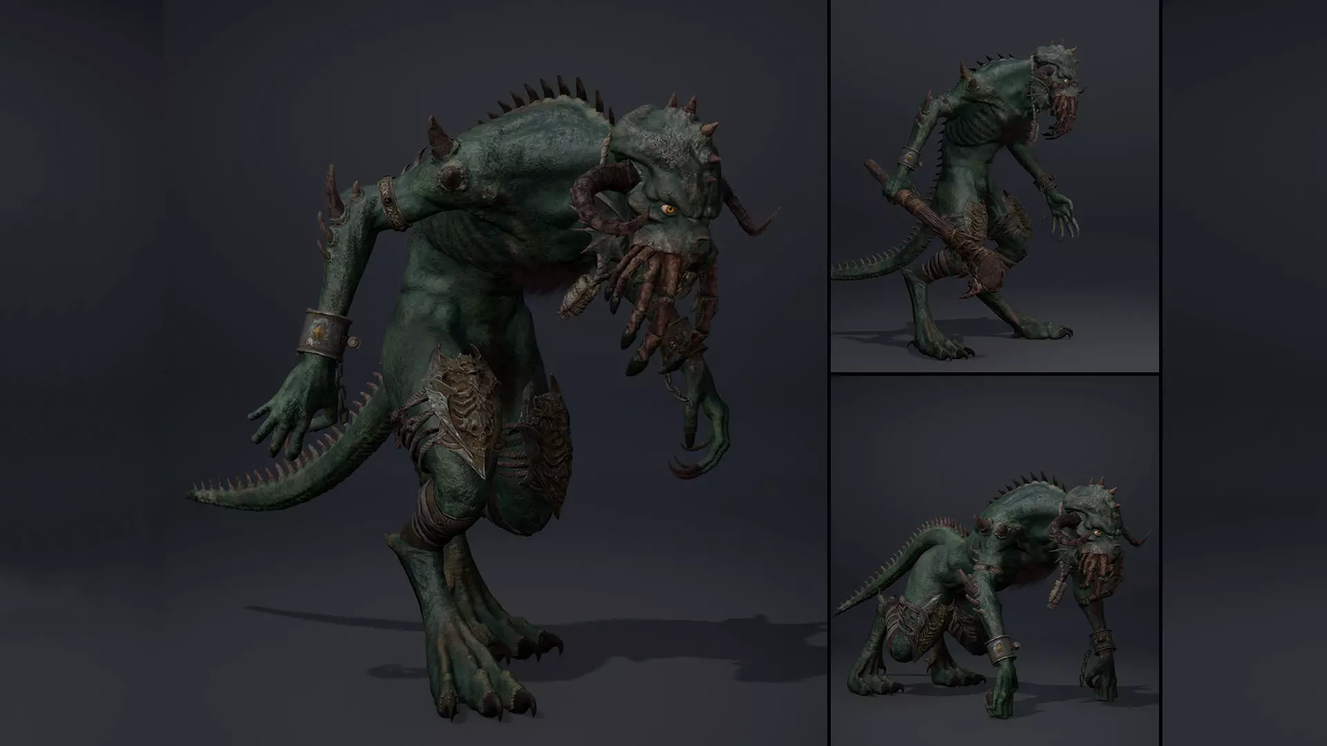 Obsidianmoon Spicky Low-poly 3D model_0