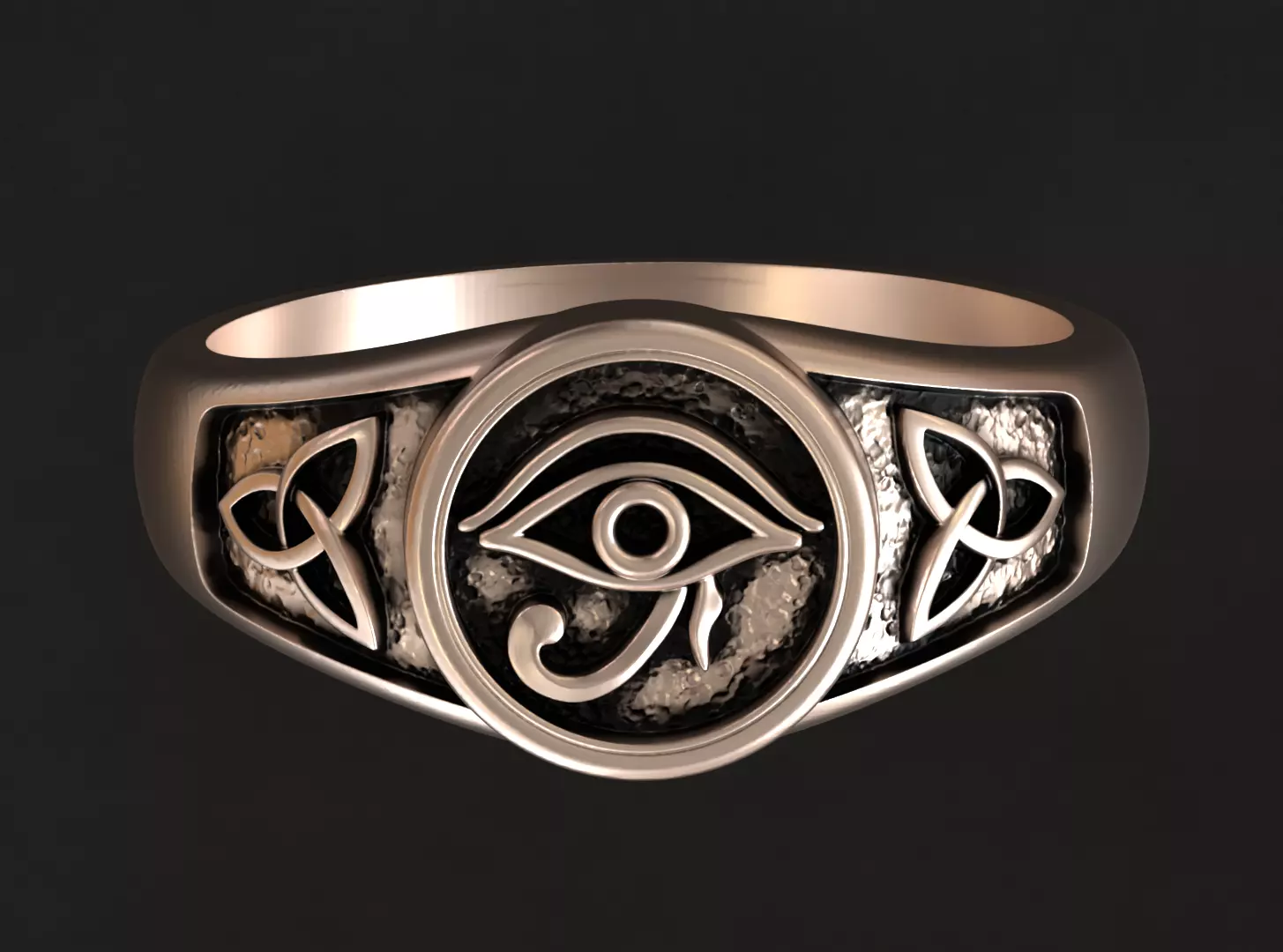 Horus eye ring 3D print model