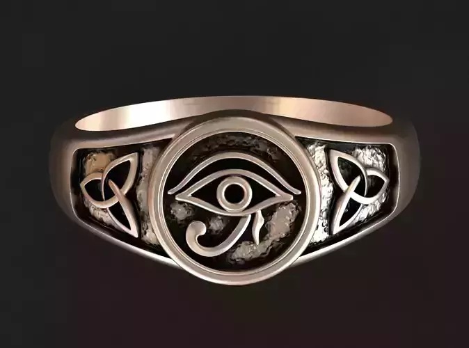 Horus eye ring 3D print model