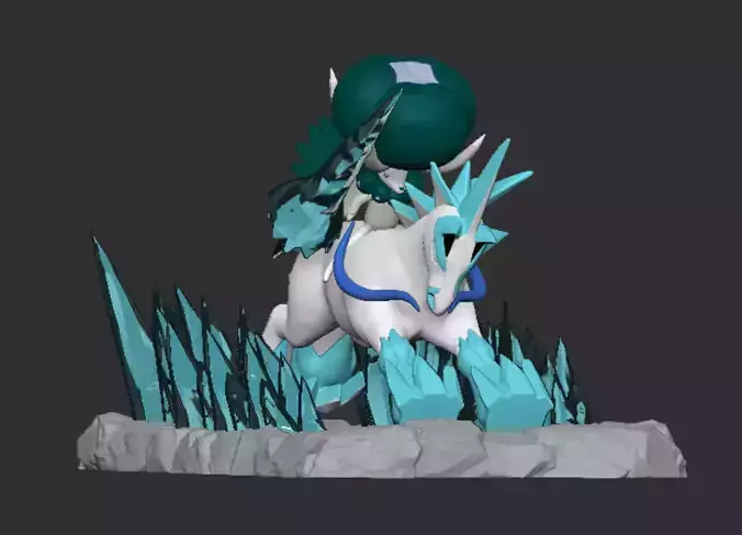 Calyrex Ice Rider Frostborn Gallop Pose Fanart STL