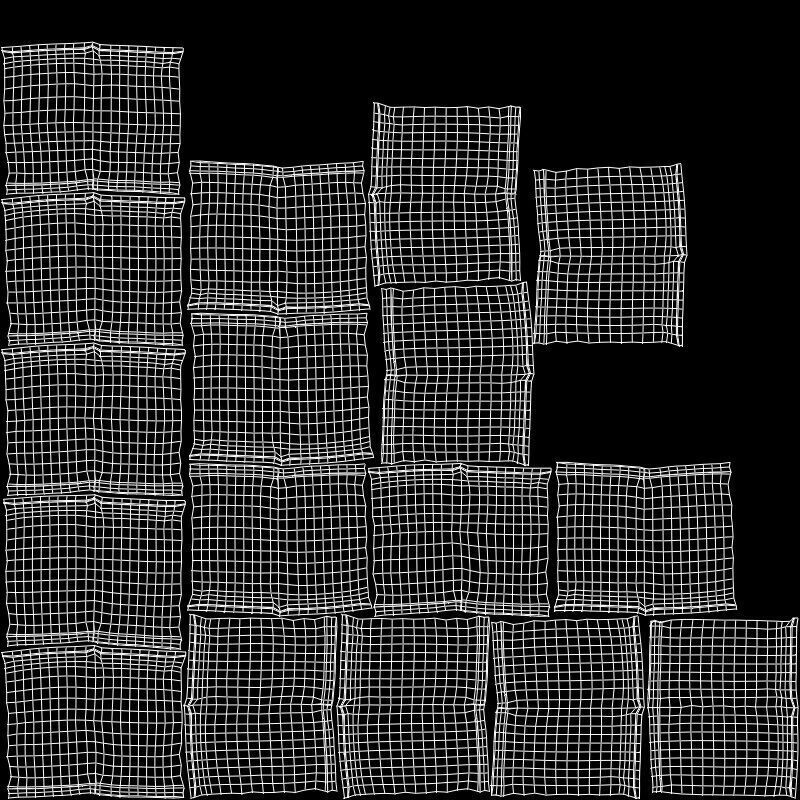 Sack Barricade Low-poly 3D model_8