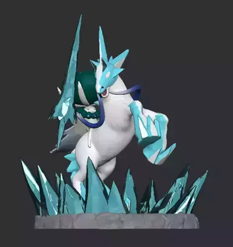 Ice Rider Calyrex Pokemon STL Fanart