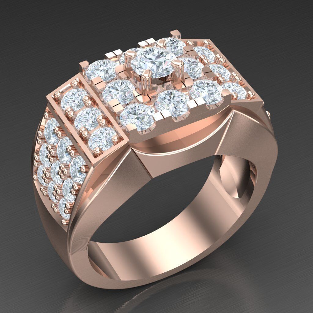 Elite Men Rings Collection 6MR040 3D print model_7