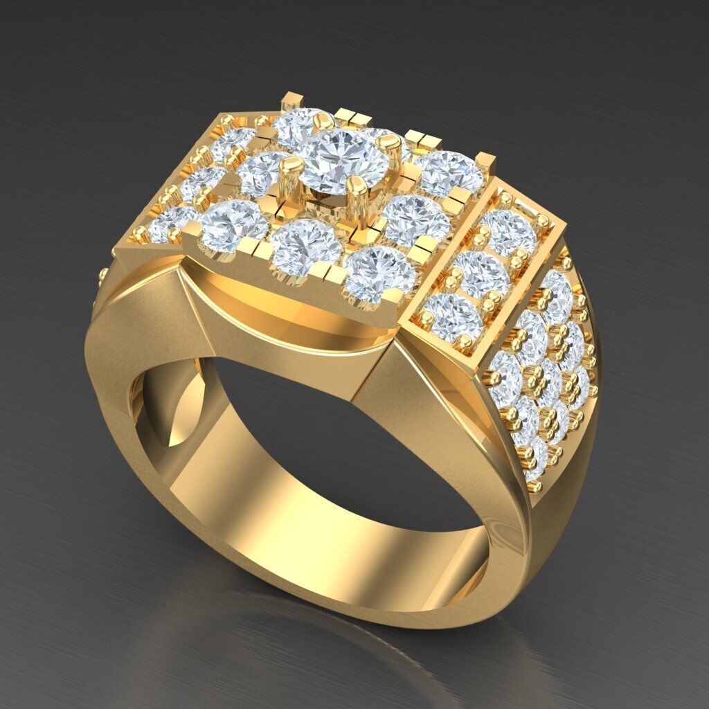 Elite Men Rings Collection 6MR040 3D print model_8