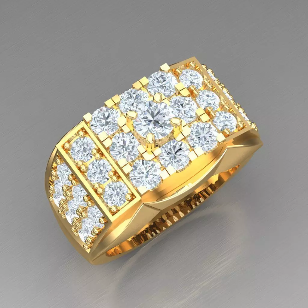 Elite Men Rings Collection 6MR040 3D print model_0