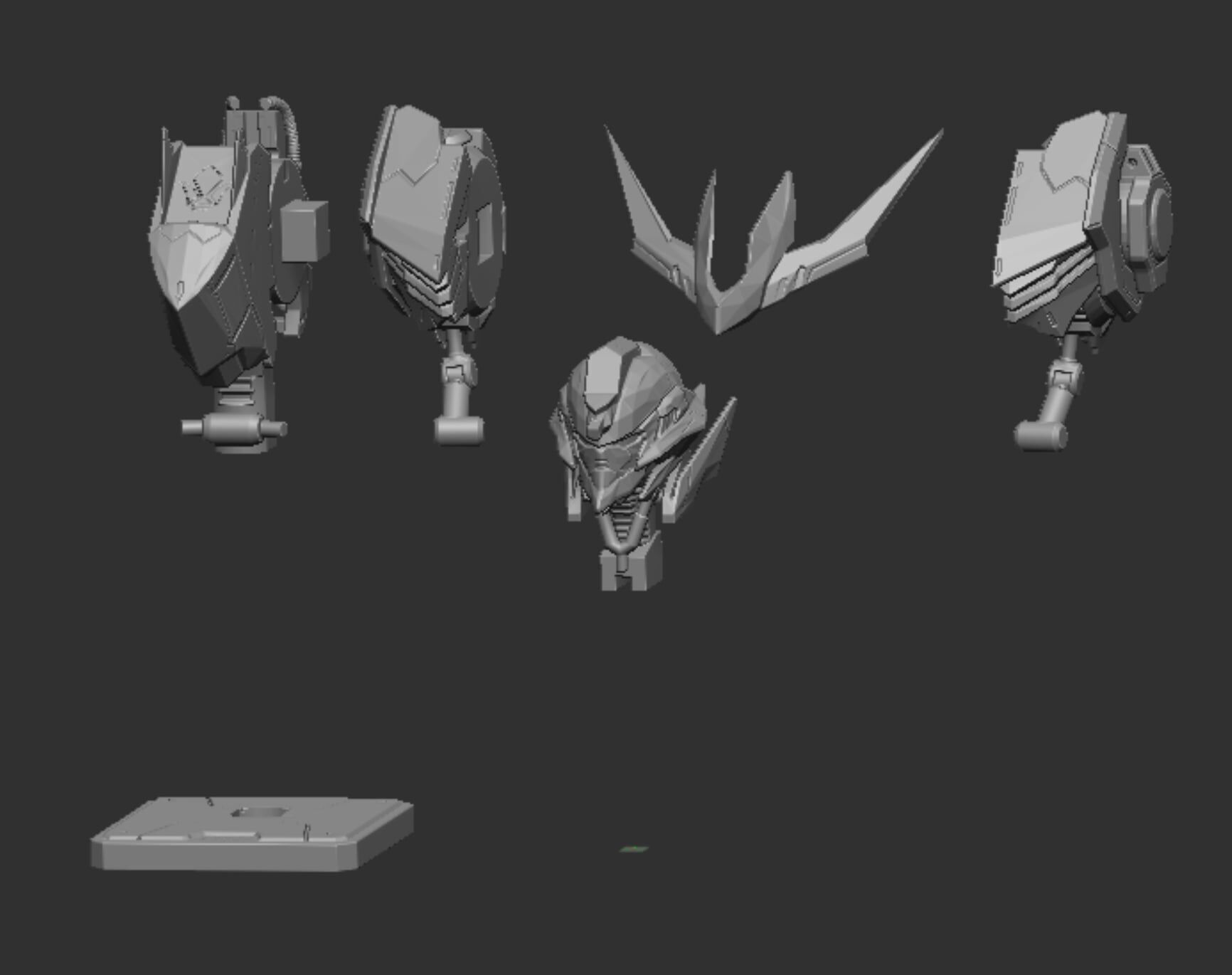 Gundam Barbatos Lupus Rex Bust 3D print model_4