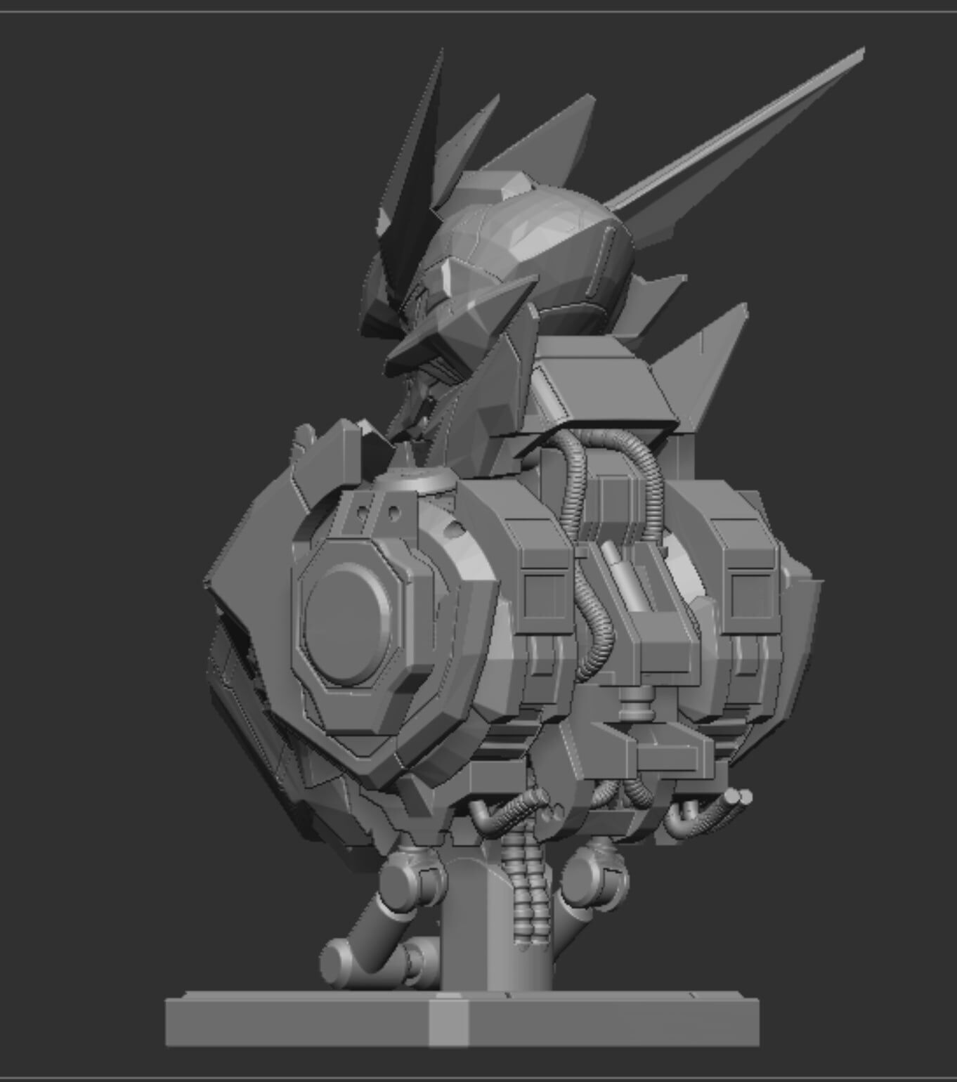 Gundam Barbatos Lupus Rex Bust 3D print model_2