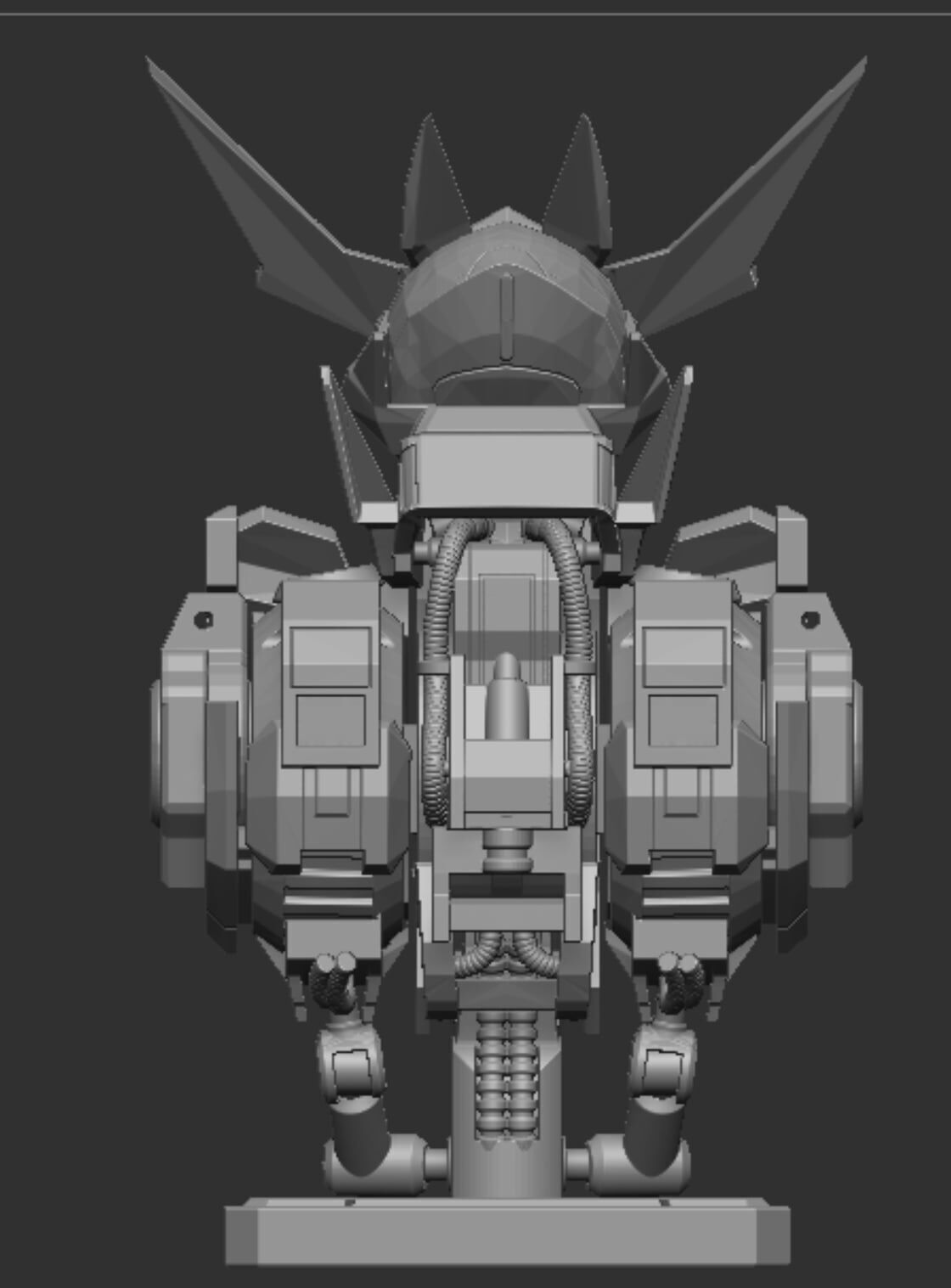 Gundam Barbatos Lupus Rex Bust 3D print model_3