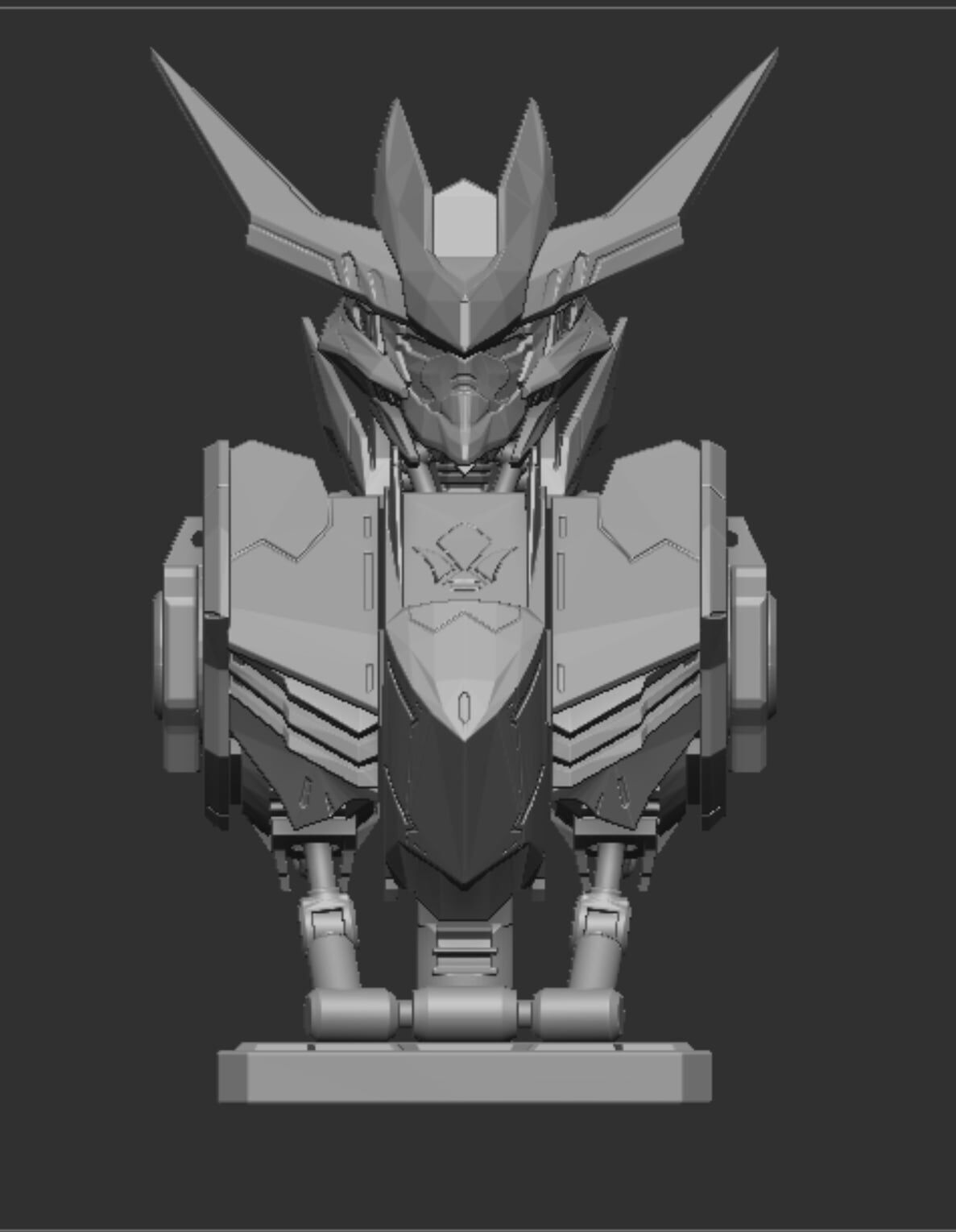 Gundam Barbatos Lupus Rex Bust 3D print model_1