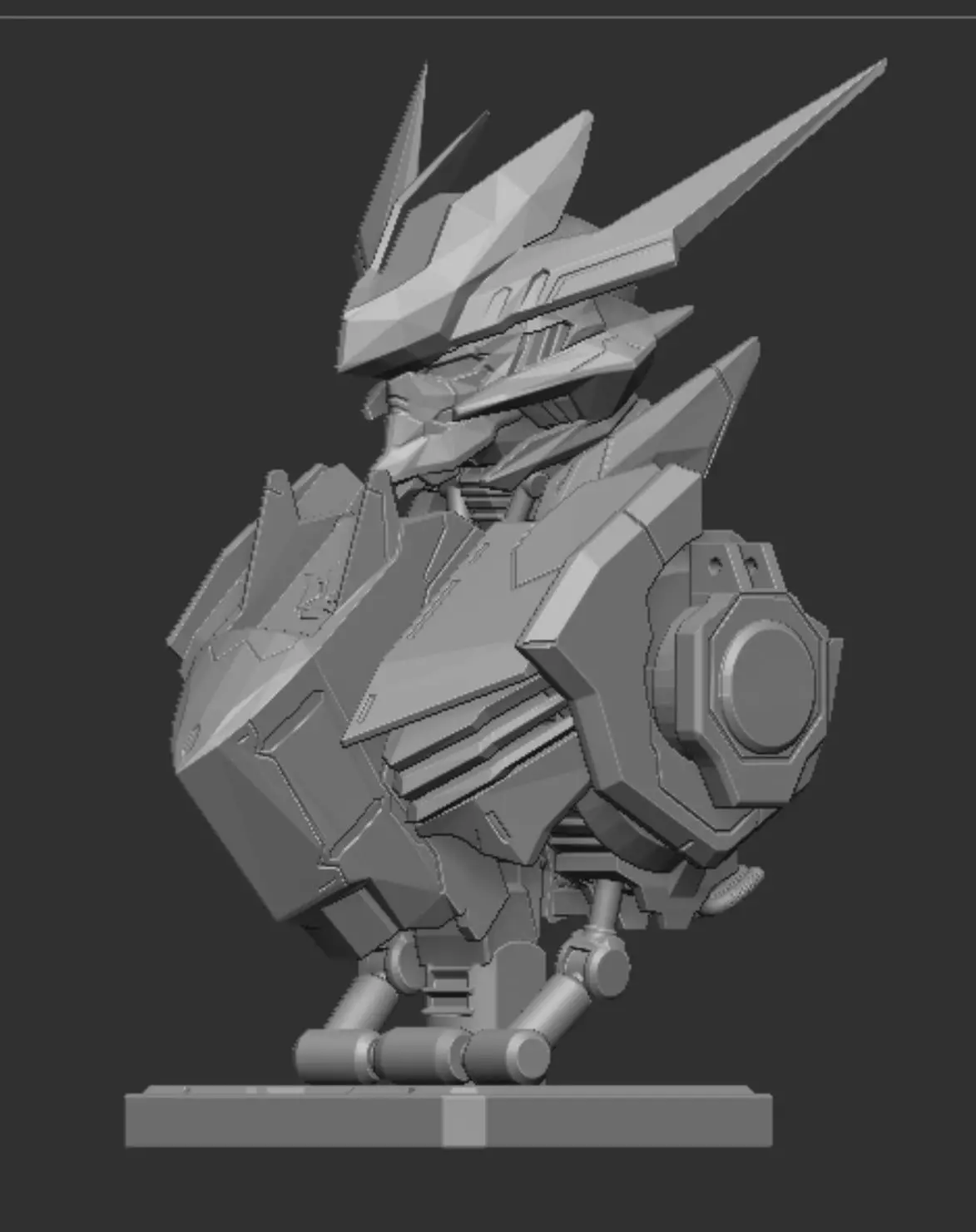 Gundam Barbatos Lupus Rex Bust 3D print model_0