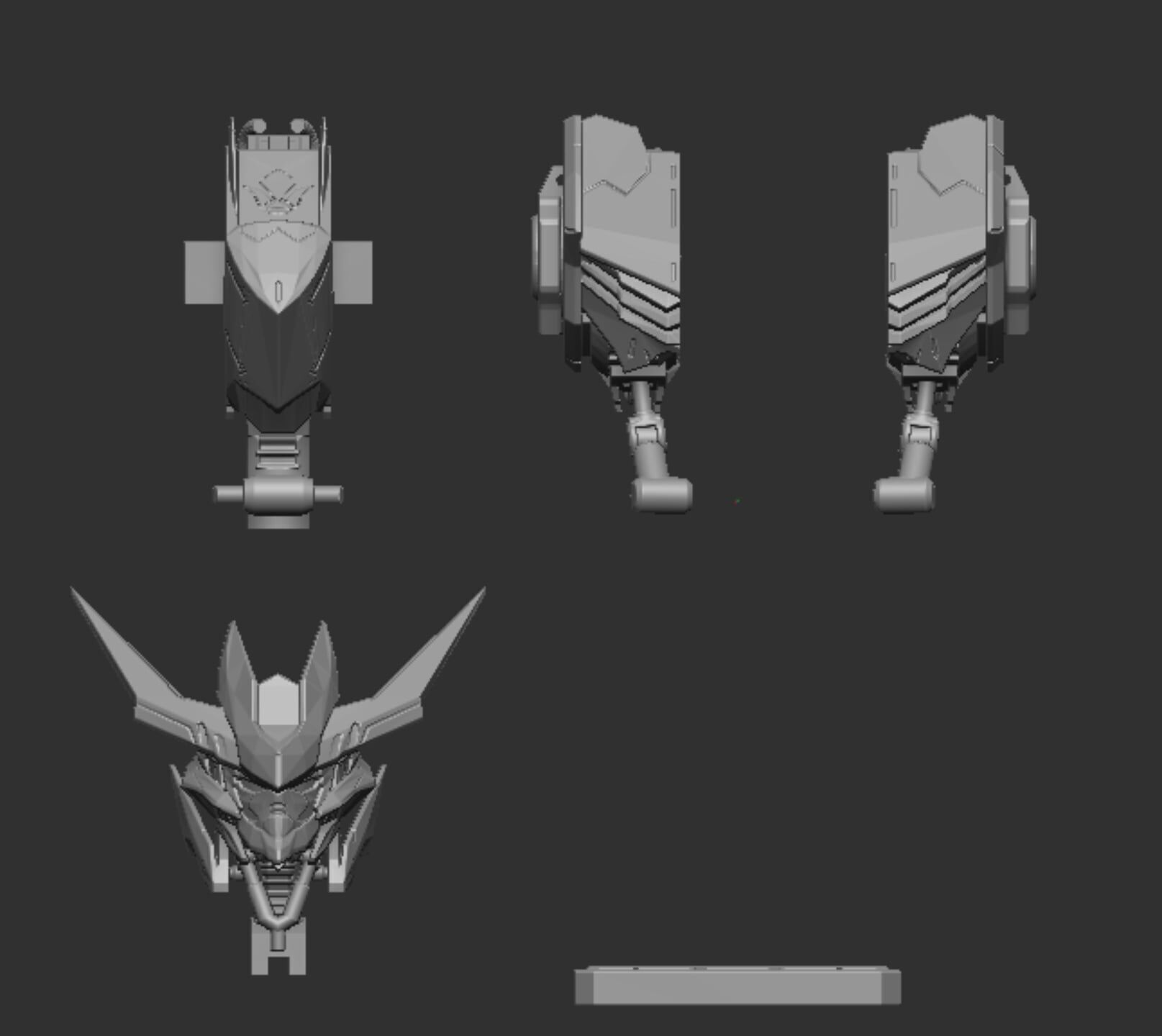 Gundam Barbatos Lupus Rex Bust 3D print model_5