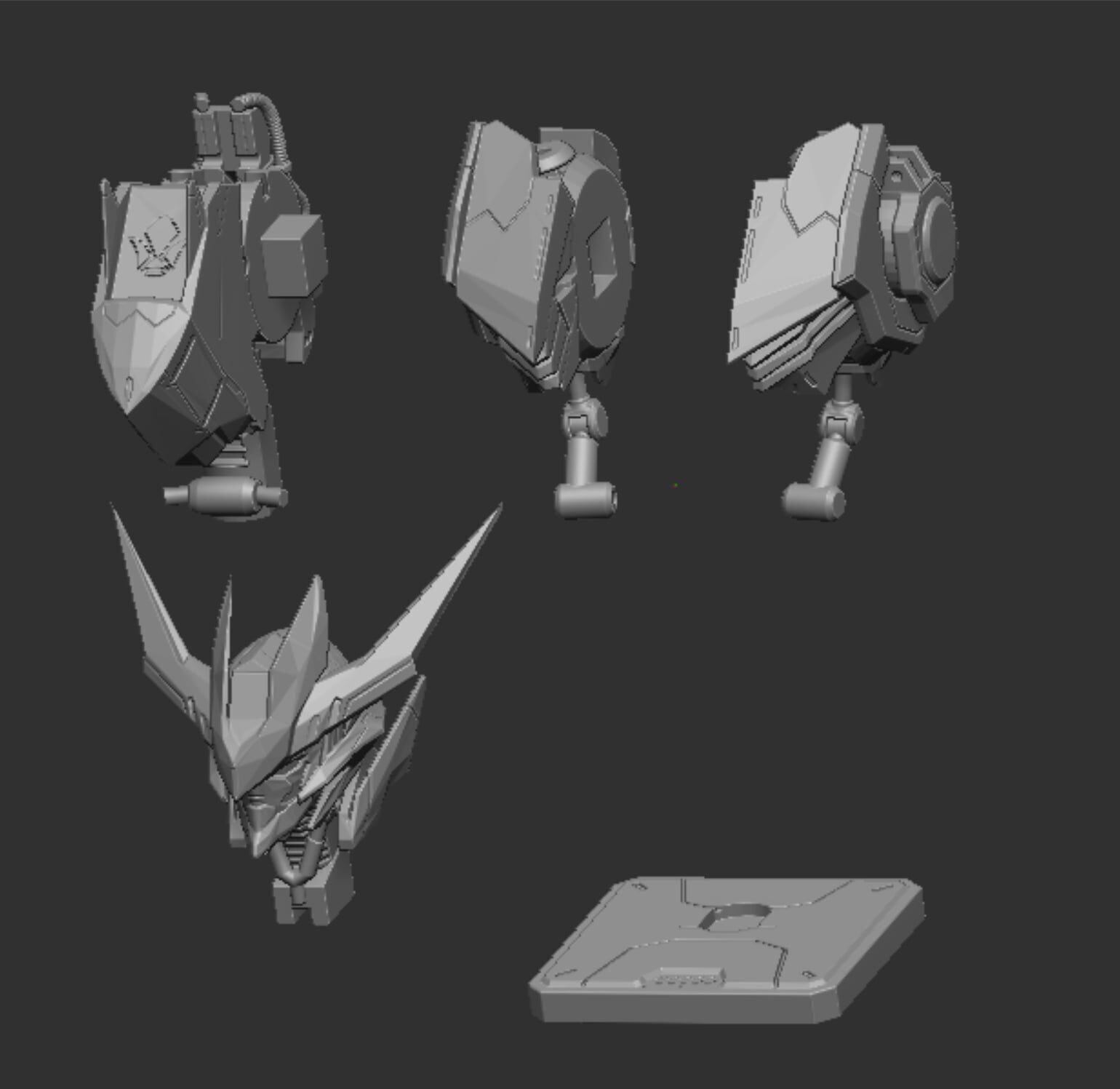 Gundam Barbatos Lupus Rex Bust 3D print model_6