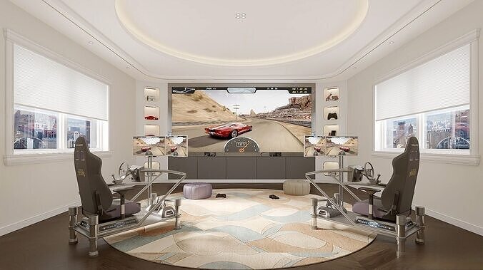 Modern Gaming Room 3D model