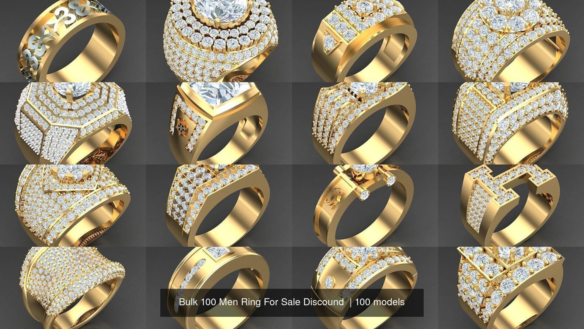 Bulk 100 Men Ring For Sale Discound 2MRXXX 3D Model Collection_5