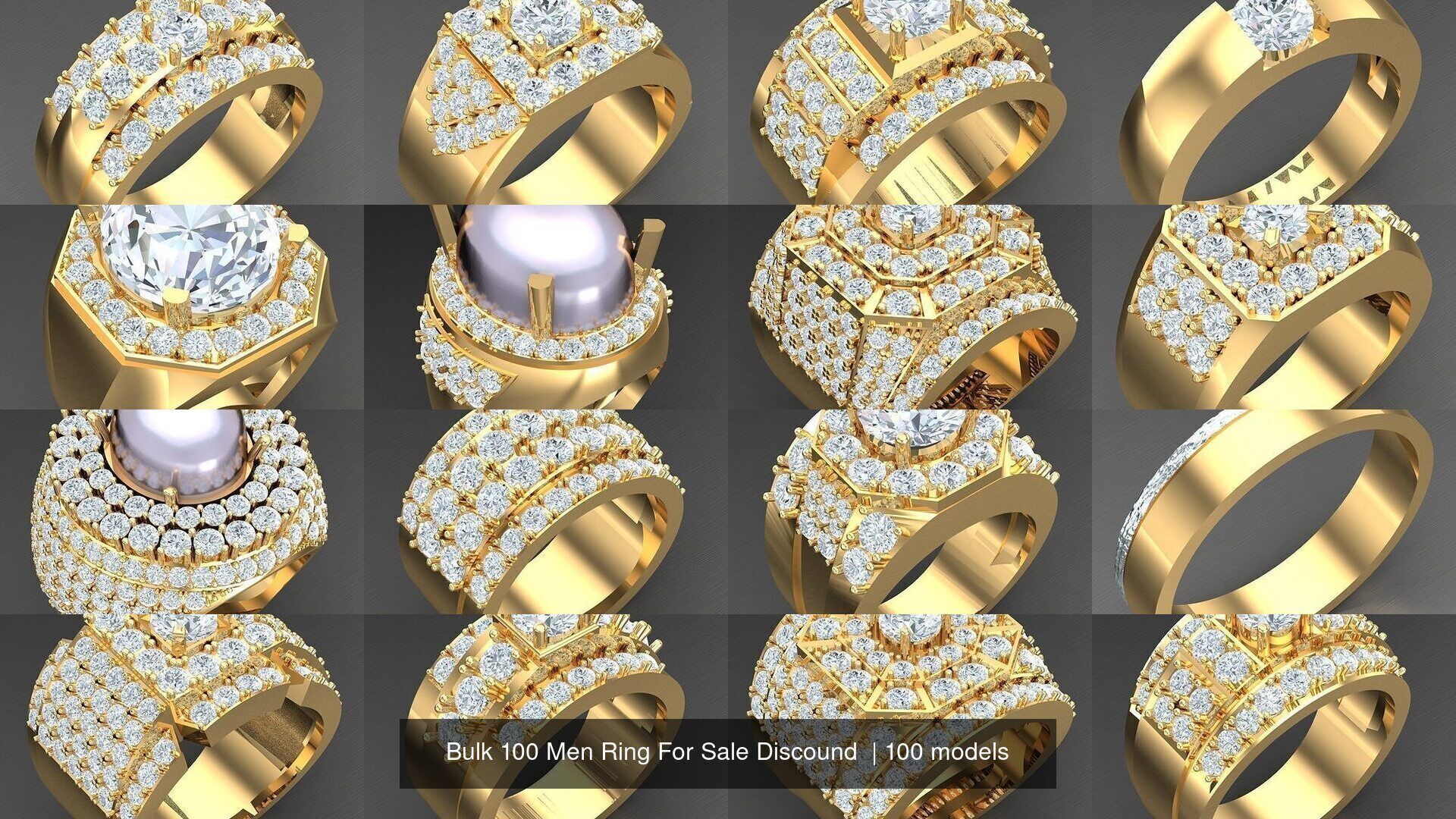 Bulk 100 Men Ring For Sale Discound 2MRXXX 3D Model Collection_4