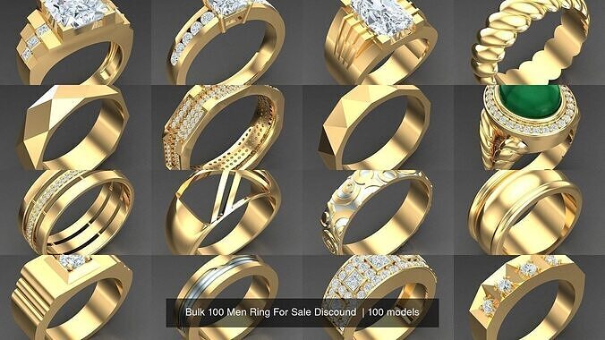 Bulk 100 Men Ring For Sale Discound  2MRXXX 3D Model Collection
