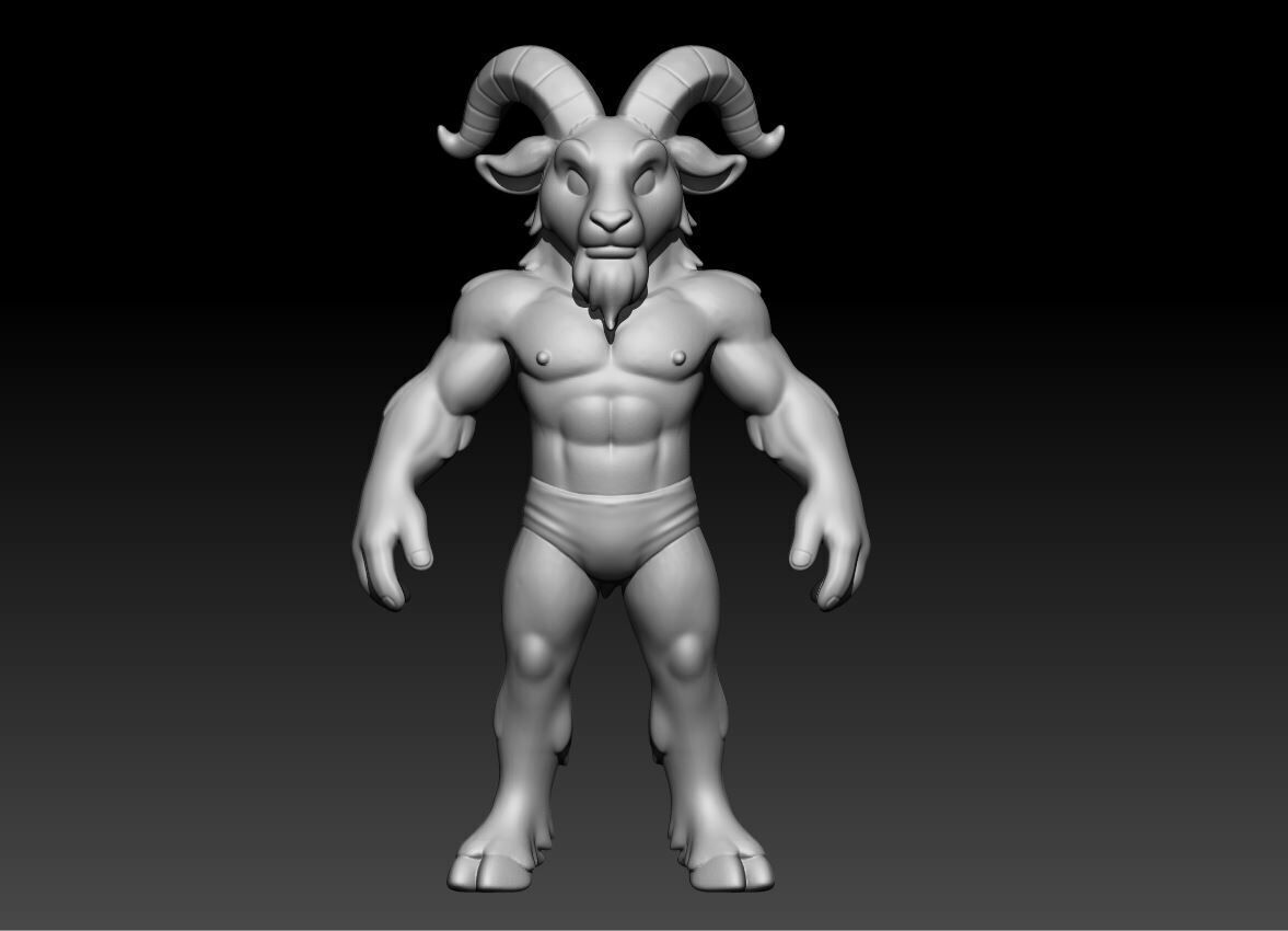 Goat Base body 3D model_6