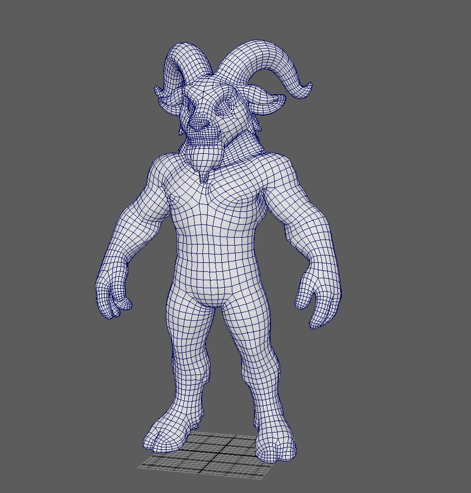 Goat Base body 3D model_4