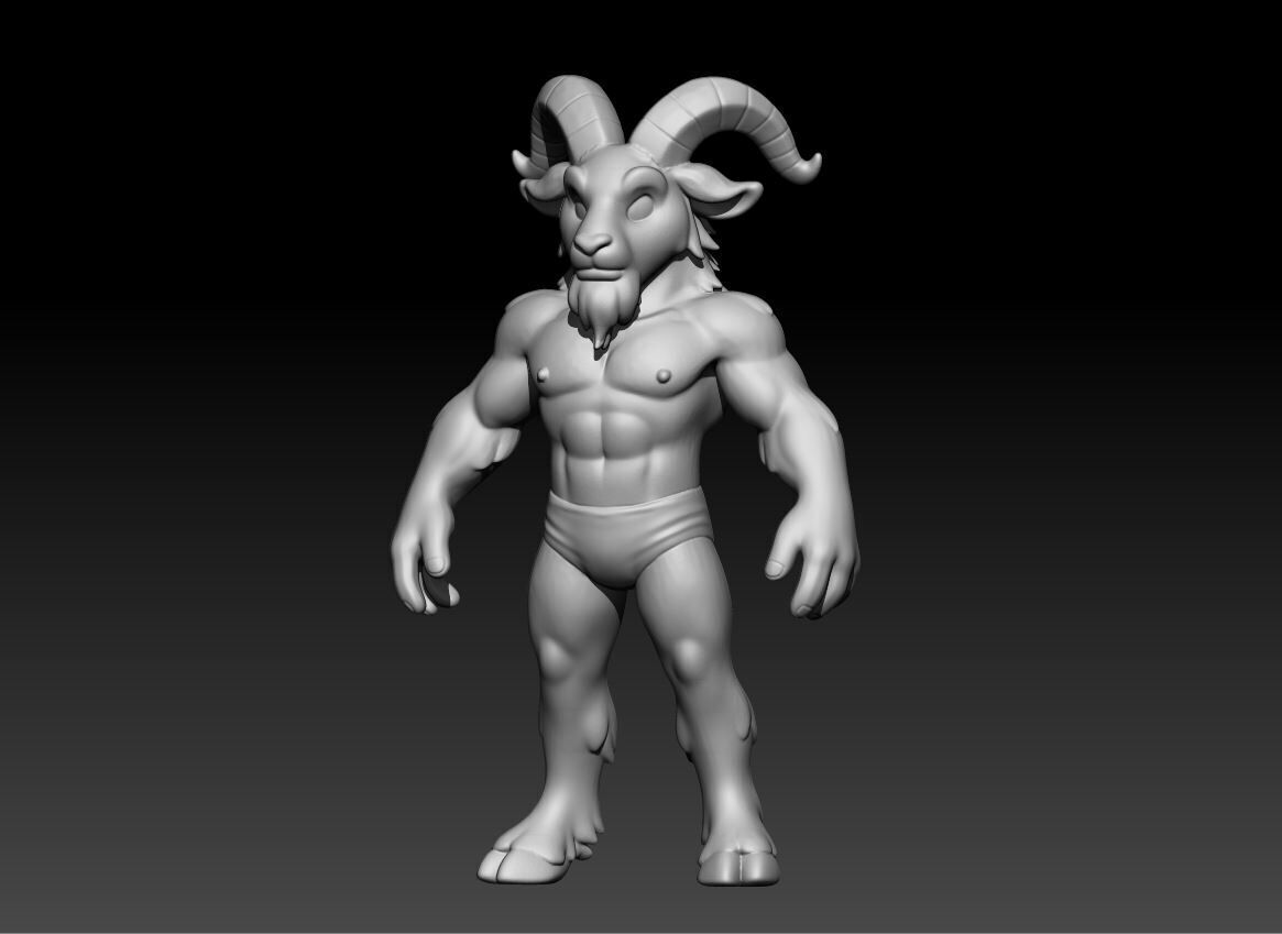 Goat Base body 3D model_7