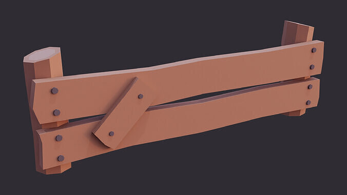Low Poly Fences 3D model