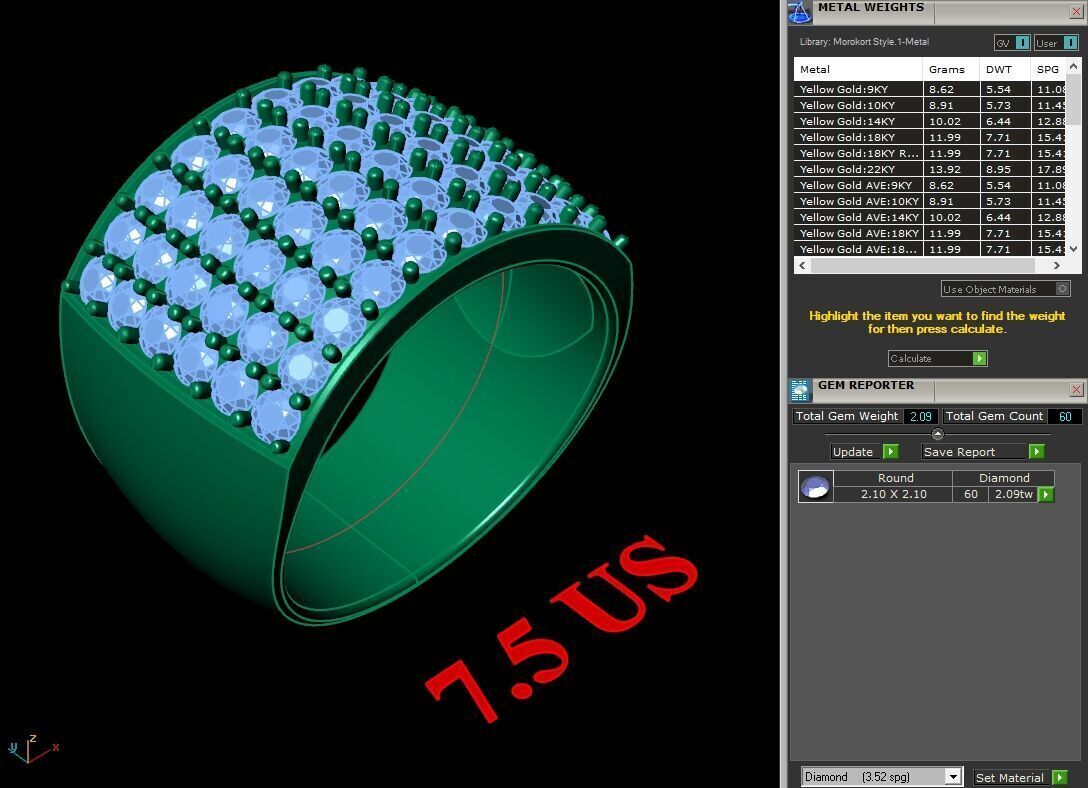 Elite Men Rings Collection 5MR098 3D print model_1