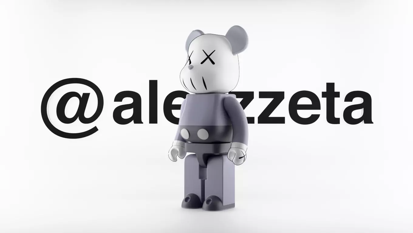 Kaws Companion BearBrick Textured Low-poly 3D model