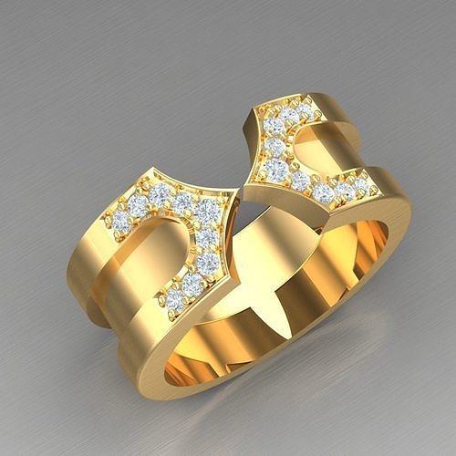 Elite Men Rings Collection 5MR096 3D print model