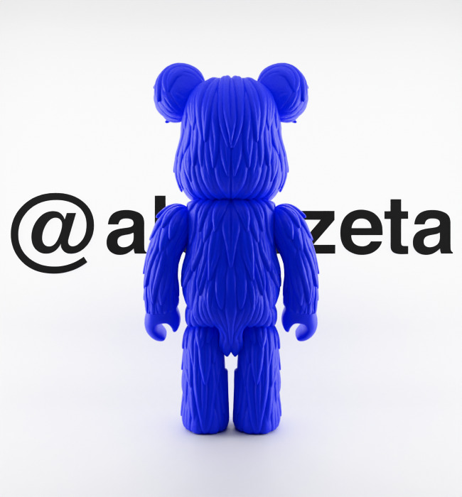 Kaws Companion and BFF BearBrick Textured Low-poly 3D model_28