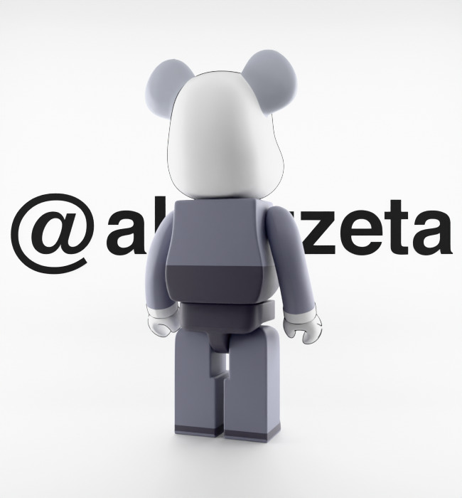 Kaws Companion and BFF BearBrick Textured Low-poly 3D model_11