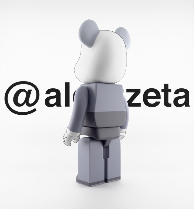Kaws Companion and BFF BearBrick Textured Low-poly 3D model_8