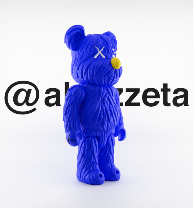 Kaws Companion and BFF BearBrick Textured Low-poly 3D model_35