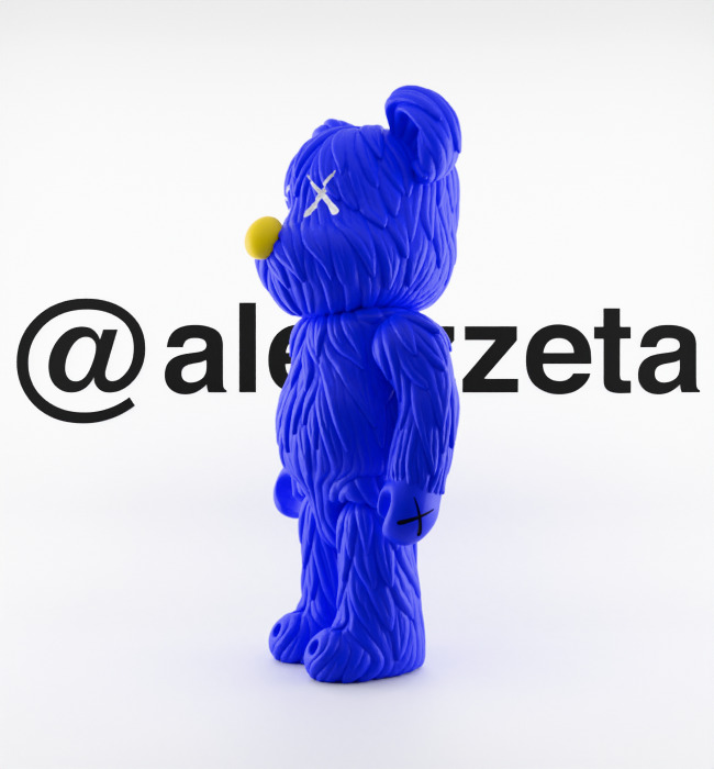 Kaws Companion and BFF BearBrick Textured Low-poly 3D model_22